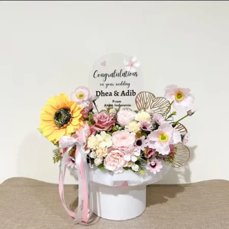 Bloom Box Akrilik Ucapan Wedding Sawangan
